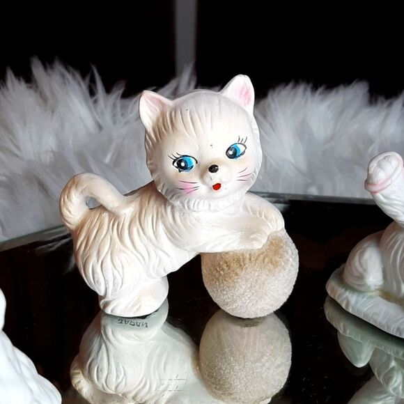 CAT BONE China  Vintage Collection Set  of 4  From 50's - Picture 3 of 9